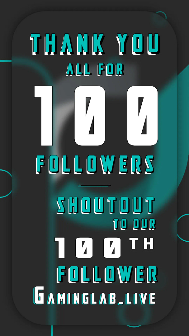 100th follower story with gaussian blur v1